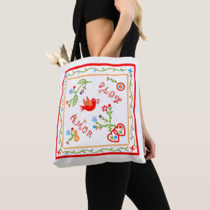 Portugese valentijnse liefdeszakdoeken tote bag