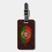 Portugese vingerafdrukvlag bagagelabel (Voorkant verticaal)