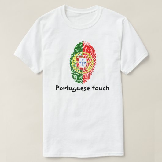 Portugese vingerafdrukvlag t-shirt (Design voorkant)