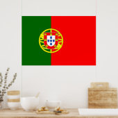 Portugese vlag Afdrukken, waardepapier (Matte) Poster (Keuken)
