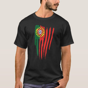 Portugese vlag Amerikaanse vlag Portugese vlag T-shirt