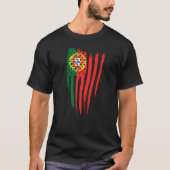 Portugese vlag Amerikaanse vlag Portugese vlag T-shirt (Voorkant)