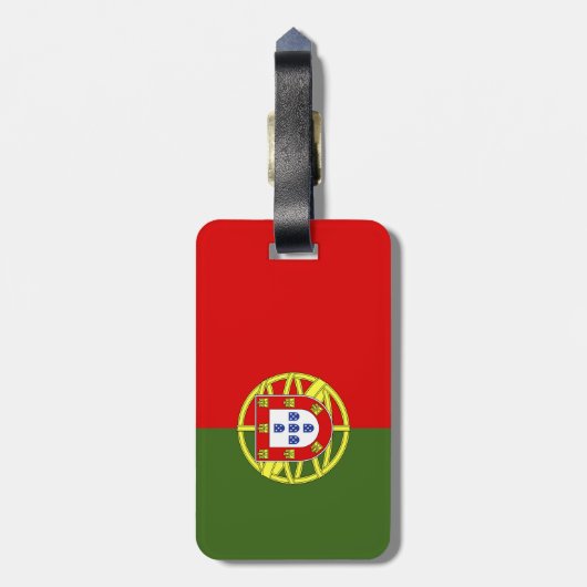 Portugese vlag bagagelabel (Achterkant verticaal)