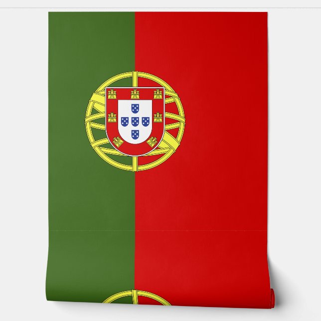 Portugese vlag behang (Afrollen)