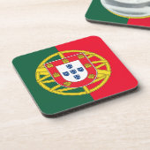 Portugese vlag bier onderzetter (Linkerzijde)