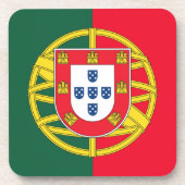 Portugese vlag bier onderzetter (Voorkant)