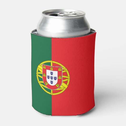 Portugese vlag blikjeskoeler (Blikje Voorkant)