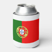 Portugese vlag blikjeskoeler (Blikje Voorkant)