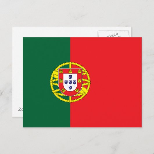 Portugese vlag briefkaart (Voorkant / Achterkant)