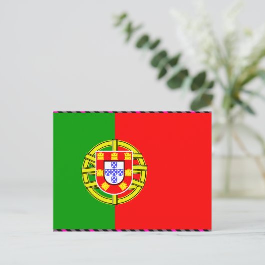 Portugese vlag briefkaart (Staand voorkant)