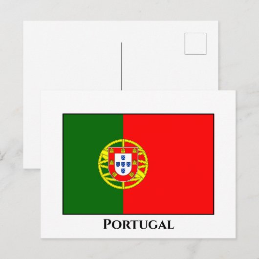 Portugese vlag briefkaart (Voorkant / Achterkant)