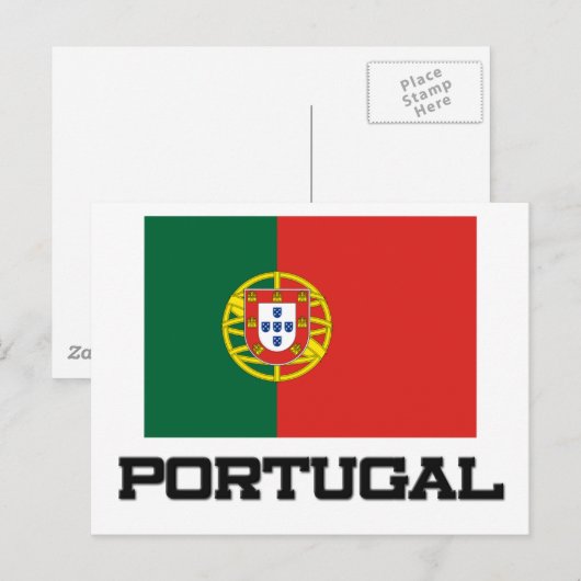Portugese vlag briefkaart (Voorkant / Achterkant)