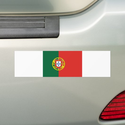 Portugese vlag bumper sticker (Op auto)