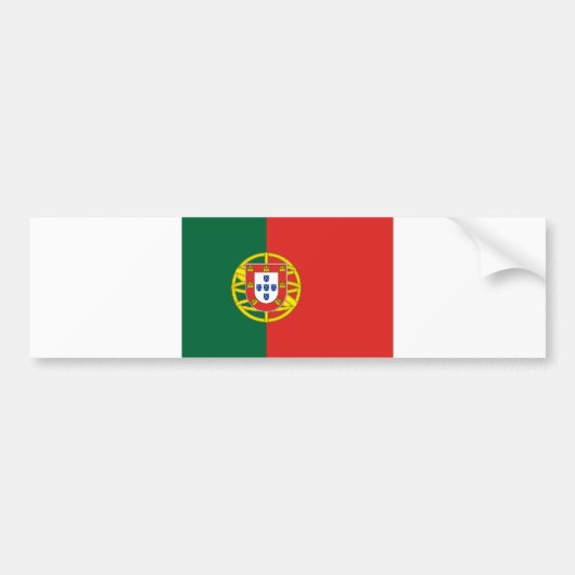 Portugese vlag bumper sticker (Voorkant)