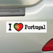 Portugese vlag bumpersticker (Op auto)