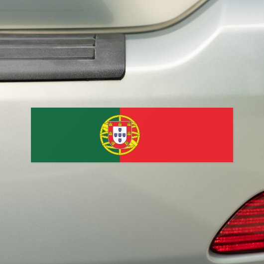 Portugese vlag bumpersticker (Op auto)