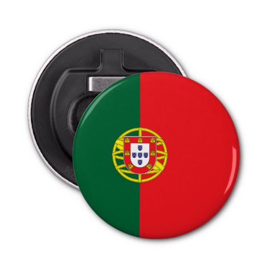 Portugese vlag button flesopener (Voorkant)