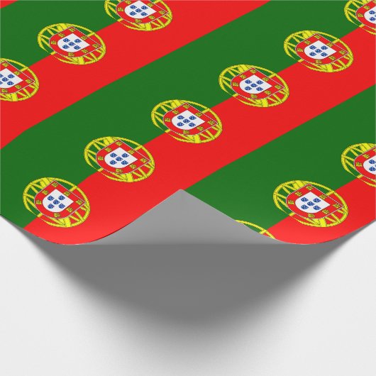 Portugese vlag cadeaupapier (Hoek)