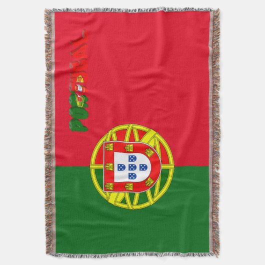Portugese vlag deken (Voorkant Verticaal)