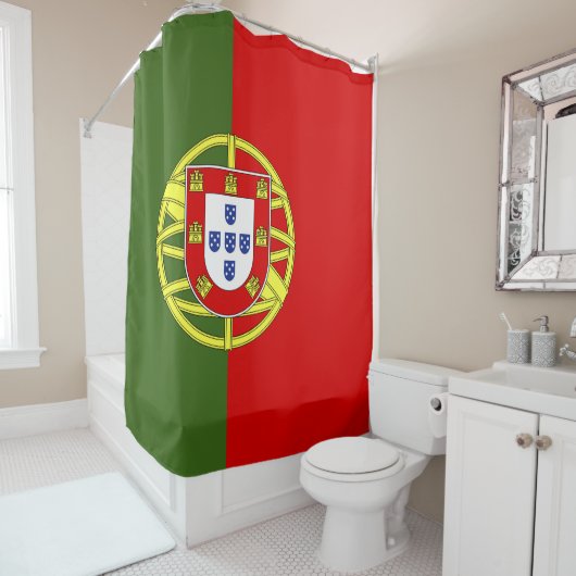 Portugese vlag douchegordijn (In situ)