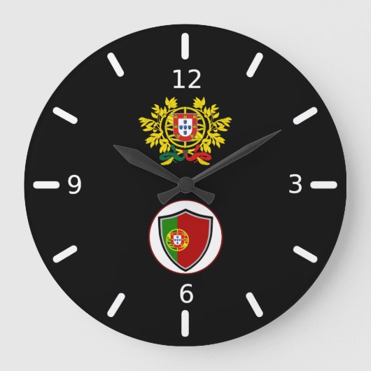 Portugese vlag-embleem grote klok (Voorkant)