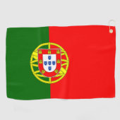 Portugese vlag en golfsport Lissabon Golfhanddoek (Horizontaal)