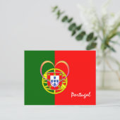 Portugese vlag en hart - Portugal/sportfans Briefkaart (Staand voorkant)