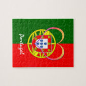 Portugese vlag en hart - Portugal/sportfans Legpuzzel (Horizontaal)