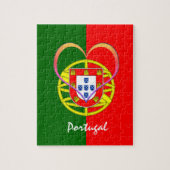Portugese vlag en hart - Portugal/sportfans Legpuzzel (Verticaal)