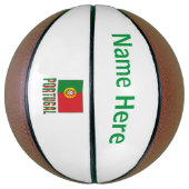 Portugese vlag en Portugal gepersonaliseerd Basketbal (Verticaal)