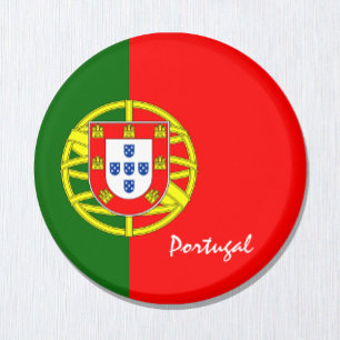 Portugese vlag en Portugal - reizen/sportfans Magneet