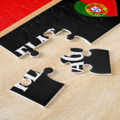 Portugese vlag en Portugees land/Portugal Legpuzzel (Zijkant)