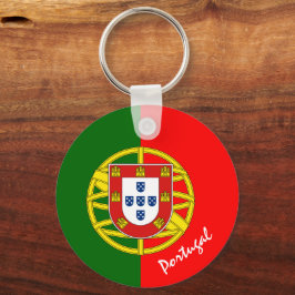 Portugese vlag en Portugese mode/sport Sleutelhanger