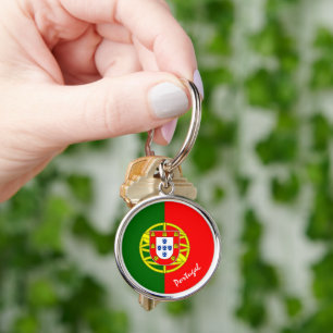 Portugese vlag en Portugese mode/sportfan Sleutelhanger