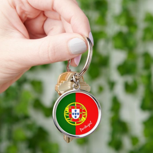 Portugese vlag en Portugese mode/sportfan Sleutelhanger (Hand)