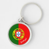 Portugese vlag en Portugese mode/sportfan Sleutelhanger (Voorkant)