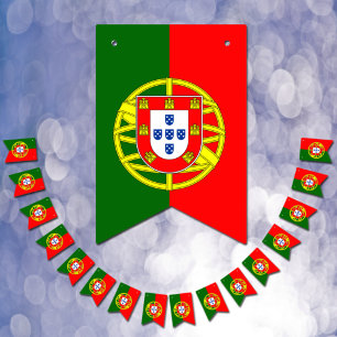 Portugese vlag en Portugese spanbanners/bruiloft Vlaggetjes