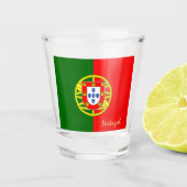 Portugese vlag en Portugese vaderland Shot Glas (Voorkant)