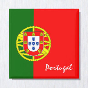 Portugese vlag en Portugese vakantie- en sportfans Magneet