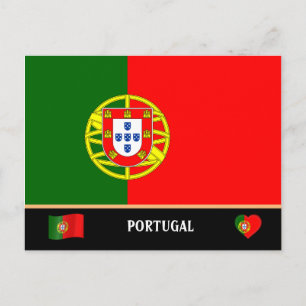 Portugese vlag en reizen per land/Portugal Briefkaart