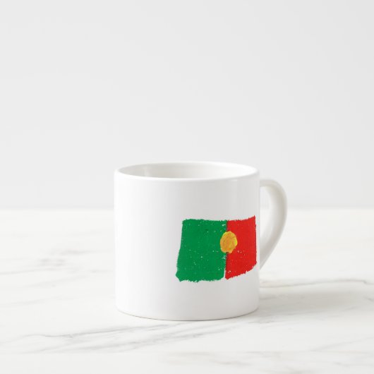 Portugese vlag espresso kop (Voorkant rechts)