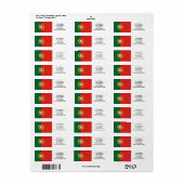 Portugese vlag etiket (Full Sheet)