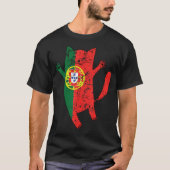 Portugese vlag Flag van Happy Cat Portugal T-shirt (Voorkant)