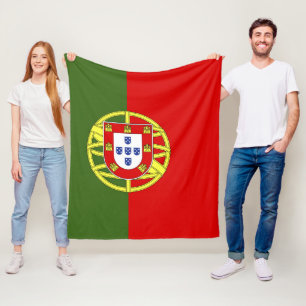 Portugese vlag fleece deken
