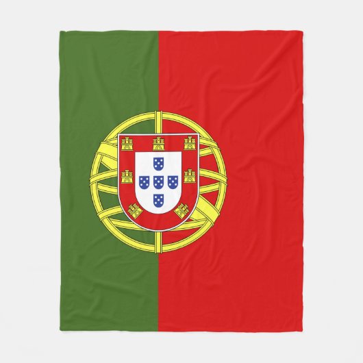 Portugese vlag fleece deken (Voorkant)