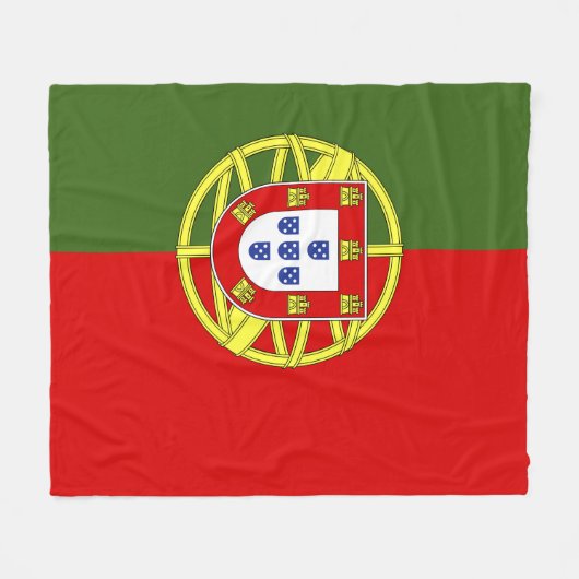 Portugese vlag fleece deken (Voorkant (Horizontaal))