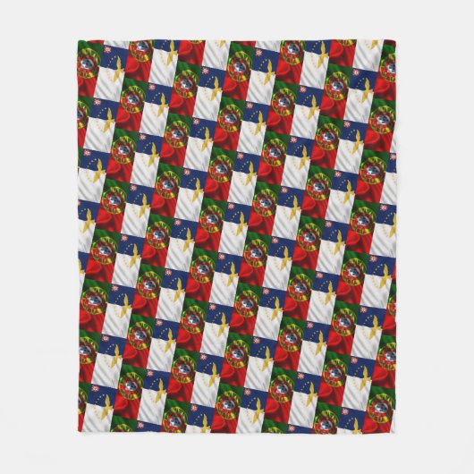 Portugese vlag fleece deken (Voorkant)