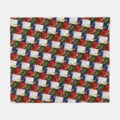 Portugese vlag fleece deken (Voorkant (Horizontaal))