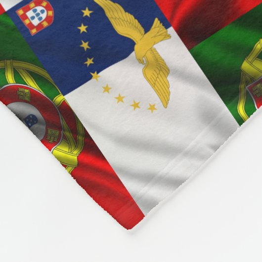 Portugese vlag fleece deken (Hoek)