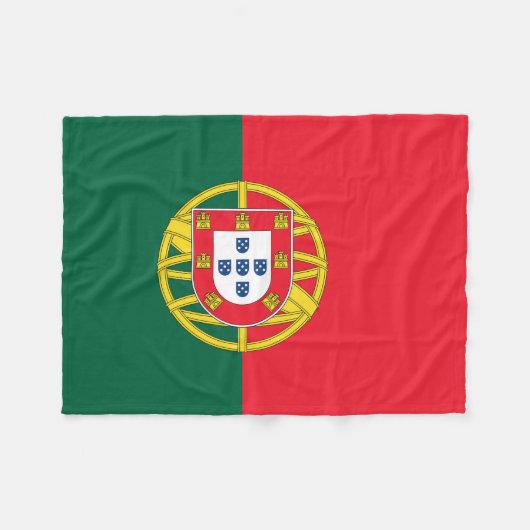Portugese vlag fleece deken (Voorkant (Horizontaal))